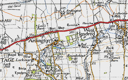 Old map of Ardington in 1947