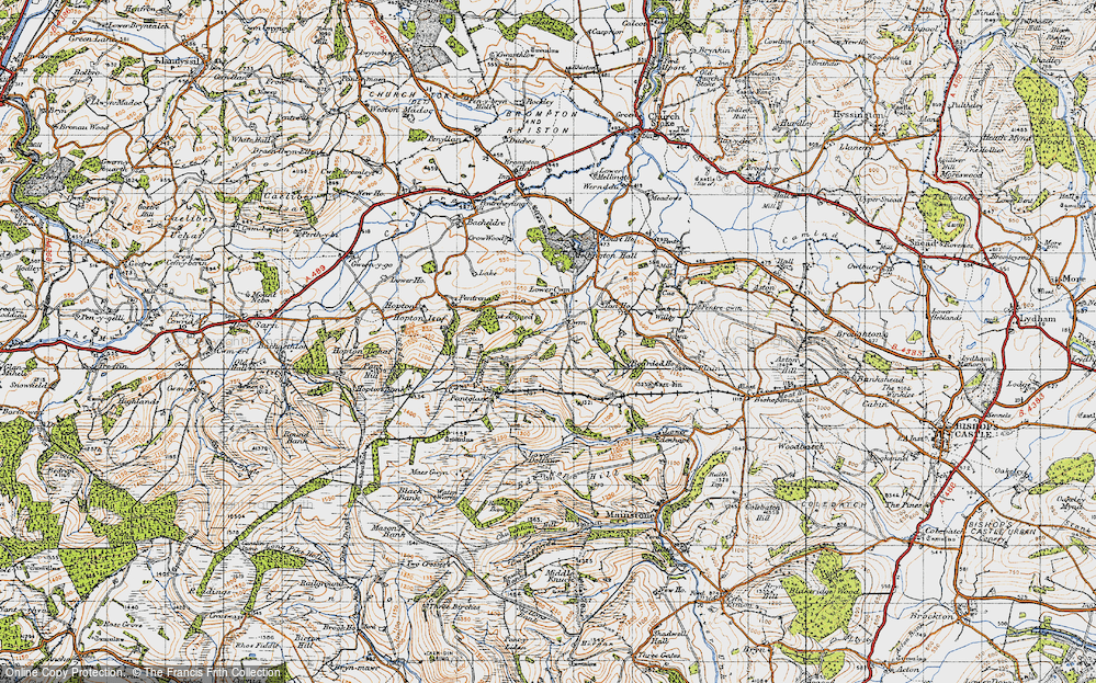 Old Map of Argoed, 1947 in 1947