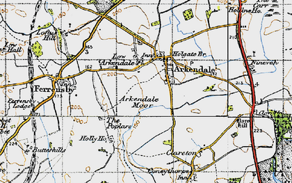 Old map of Arkendale Moor in 1947