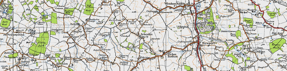 Old map of Arkesden in 1946