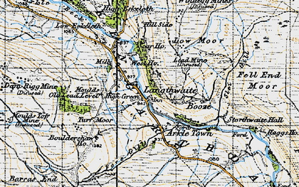 Old map of Arkengarthdale in 1947