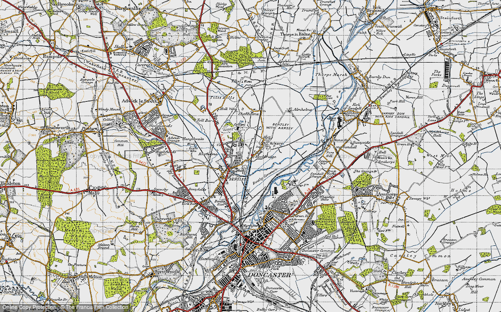 Old Map of Arksey, 1947 in 1947