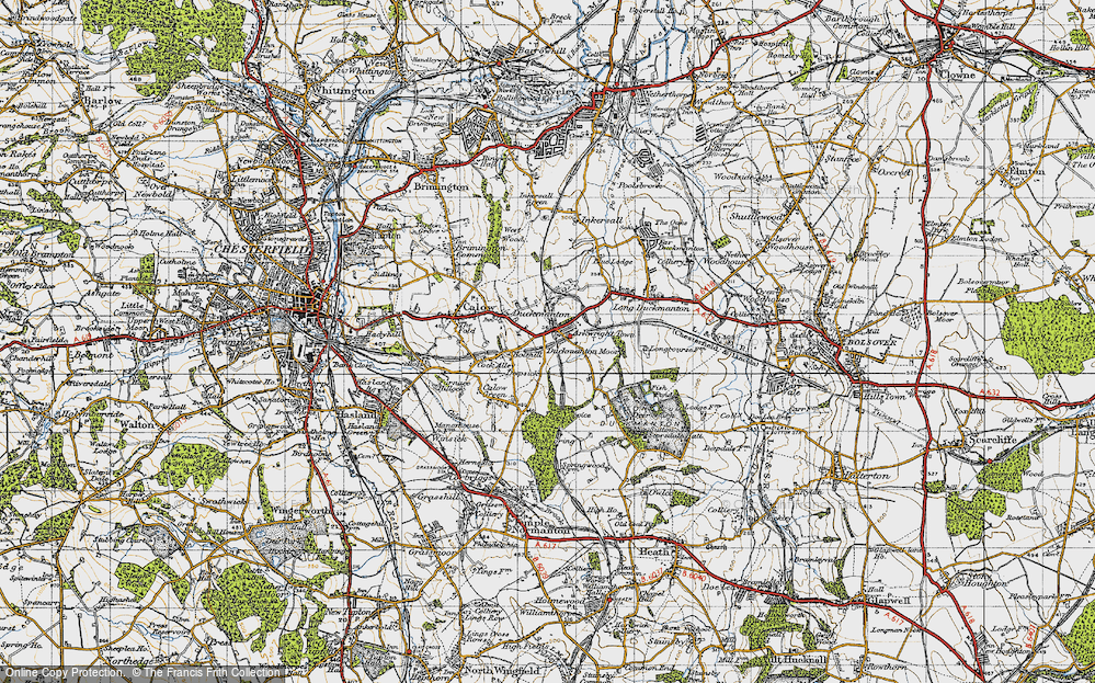 Old Map of Arkwright Town, 1947 in 1947