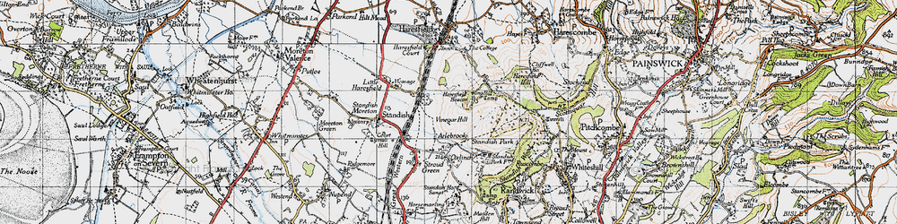 Old map of Arlebrook in 1946