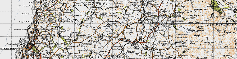 Old map of Arlecdon Hill in 1947