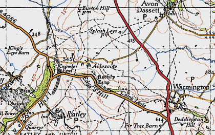 Old map of Arlescote in 1946