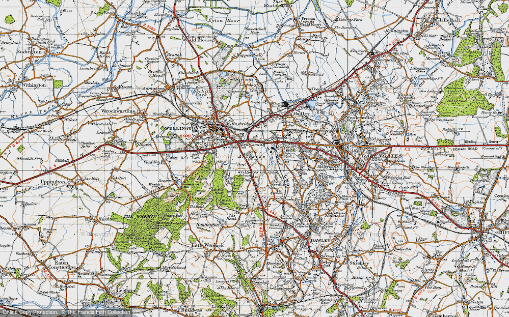 Old Map of Arleston, 1947 in 1947