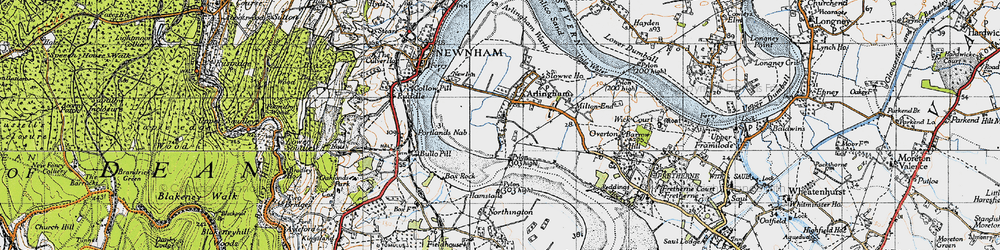 Old map of Arlingham in 1946