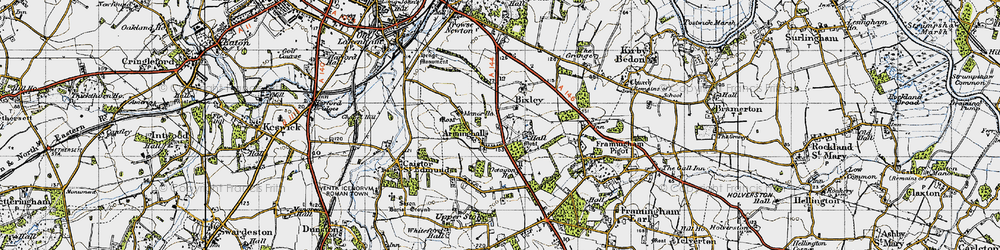 Old map of Arminghall in 1946