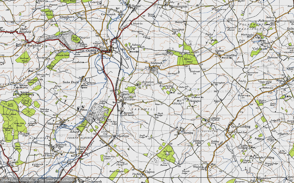 Old Map of Armston, 1946 in 1946