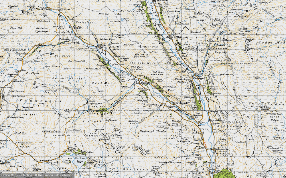 Old Map of Arncliffe, 1947 in 1947