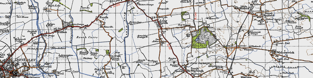 Old map of Arnold Carr in 1947