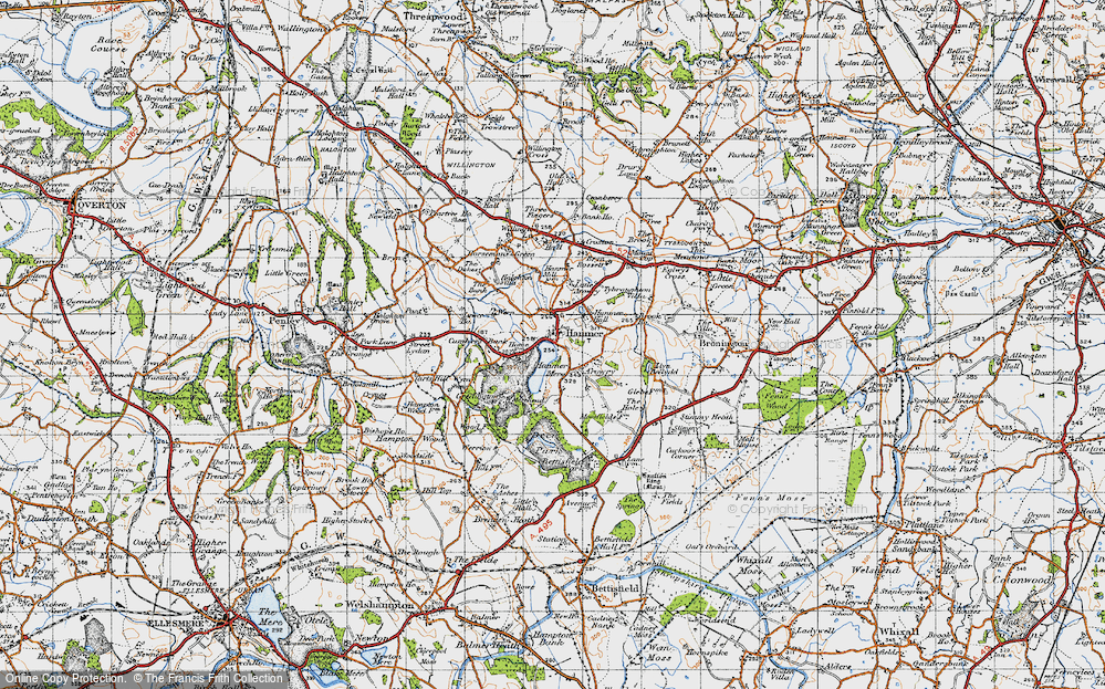 Old Map of Arowry, 1947 in 1947
