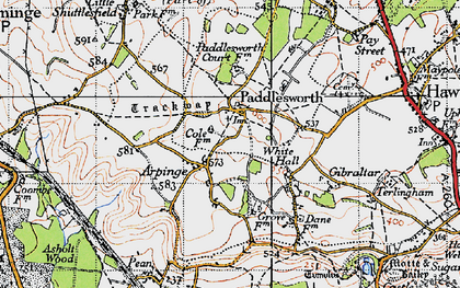 Old map of Arpinge in 1947