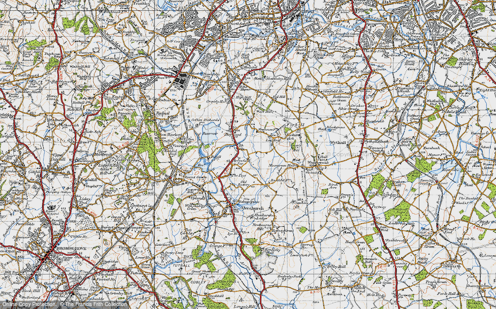 Old Map of Arrowfield Top, 1947 in 1947