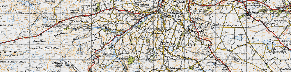 Old map of Arrunden in 1947