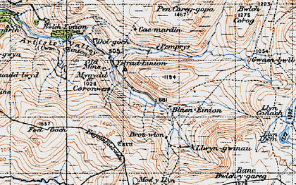 Old map of Banc Bwlchygarreg in 1947