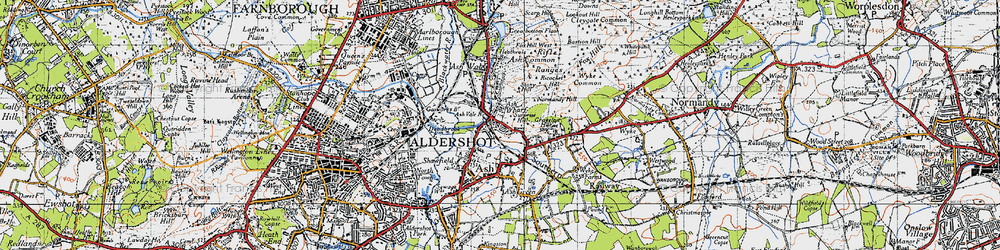 Old map of Ash in 1940