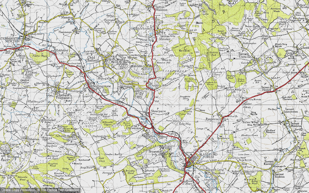 Old Map of Ash, 1945 in 1945