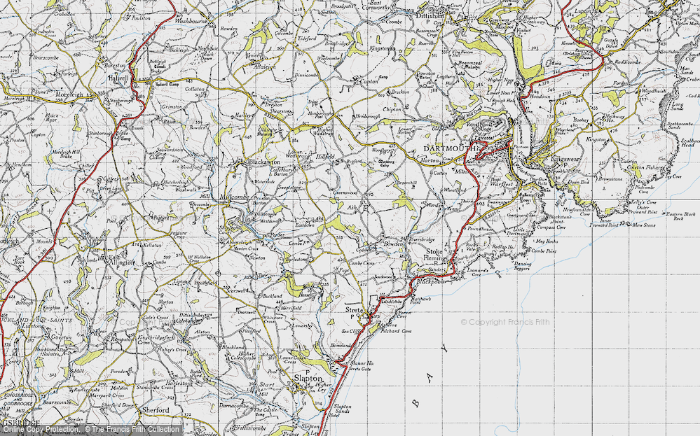 Old Map of Historic Map covering Greenswood in 1946