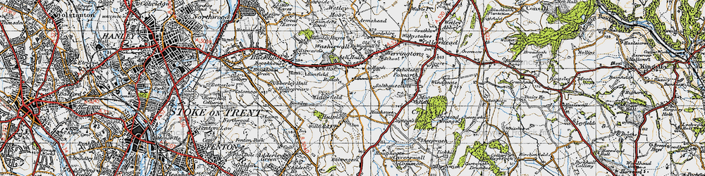 Old map of Ash Bank in 1946
