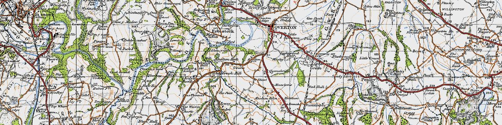 Old map of Ash Grove in 1947