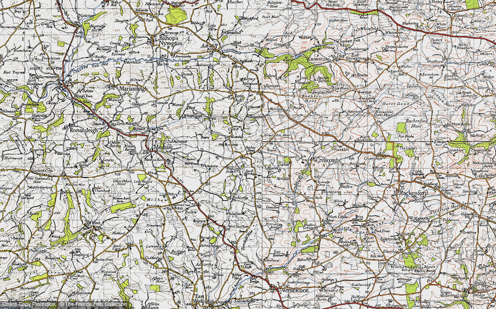 Old Map of Ash Moor, 1946 in 1946