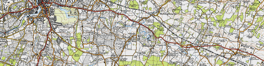 Old map of Brogden in 1940