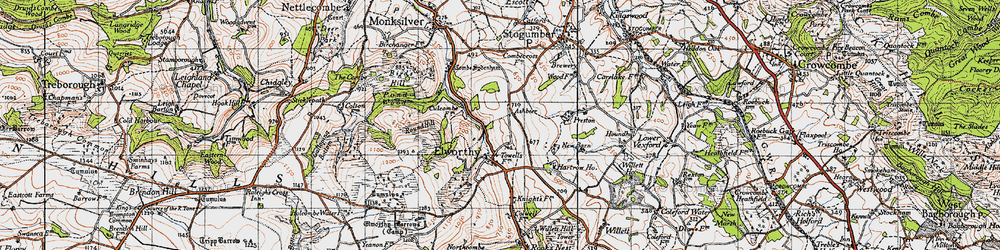 Old map of Ashbeer in 1946