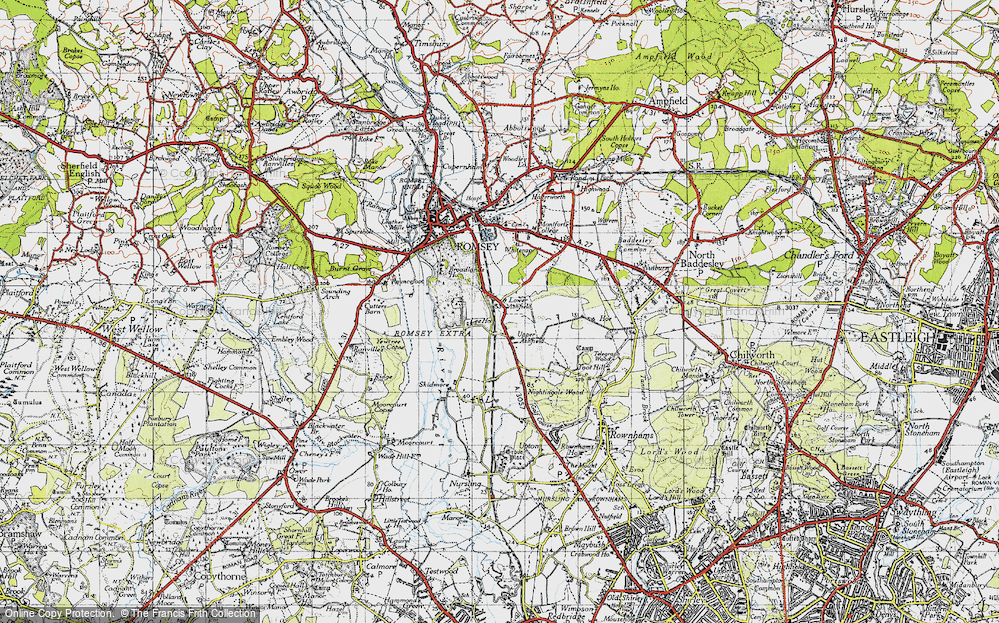 Old Map of Ashfield, 1945 in 1945