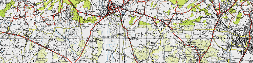 Old map of Ashfield in 1945
