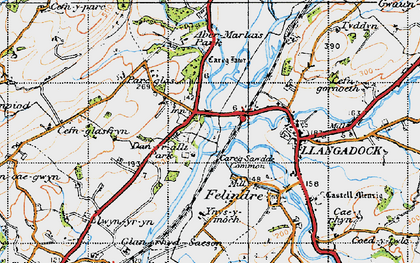 Old map of Aber-Marlais Pk in 1947