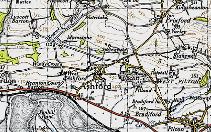 Old map of Ashford in 1946