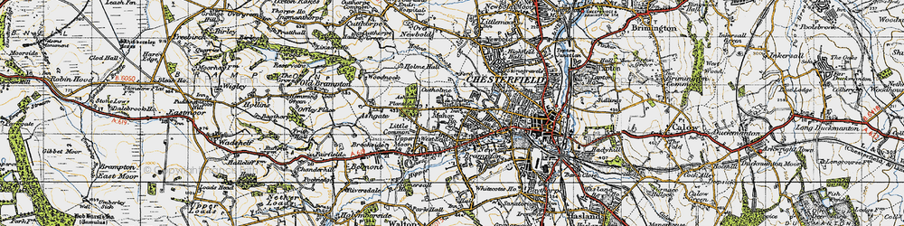 Old map of Ashgate in 1947