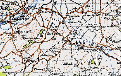 Old map of Ashill in 1946