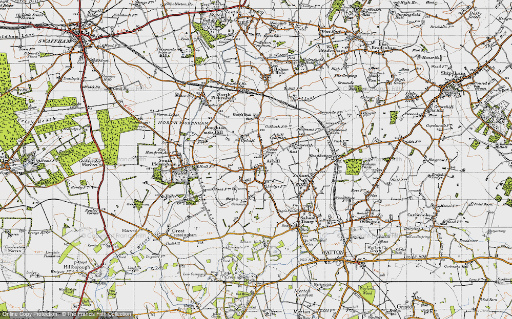 Old Map of Ashill, 1946 in 1946