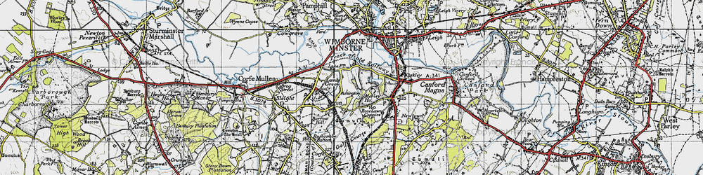 Old map of Ashington in 1940