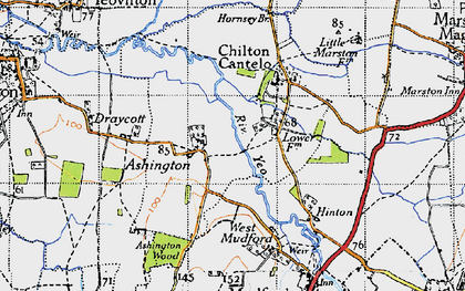 Old map of Ashington in 1945