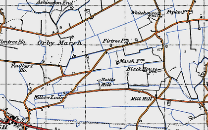 Old map of Ashington End in 1946