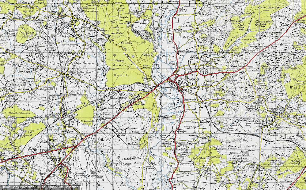 Old Map of Ashley, 1940 in 1940