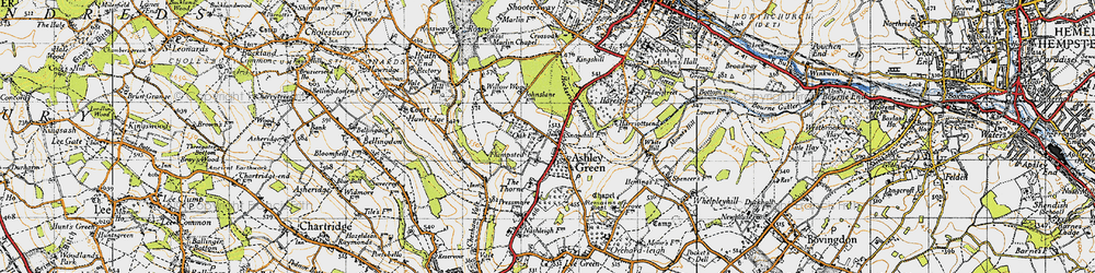 Old map of Ashley Green in 1946
