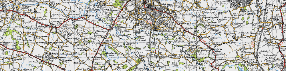 Old map of Ashley Heath in 1947