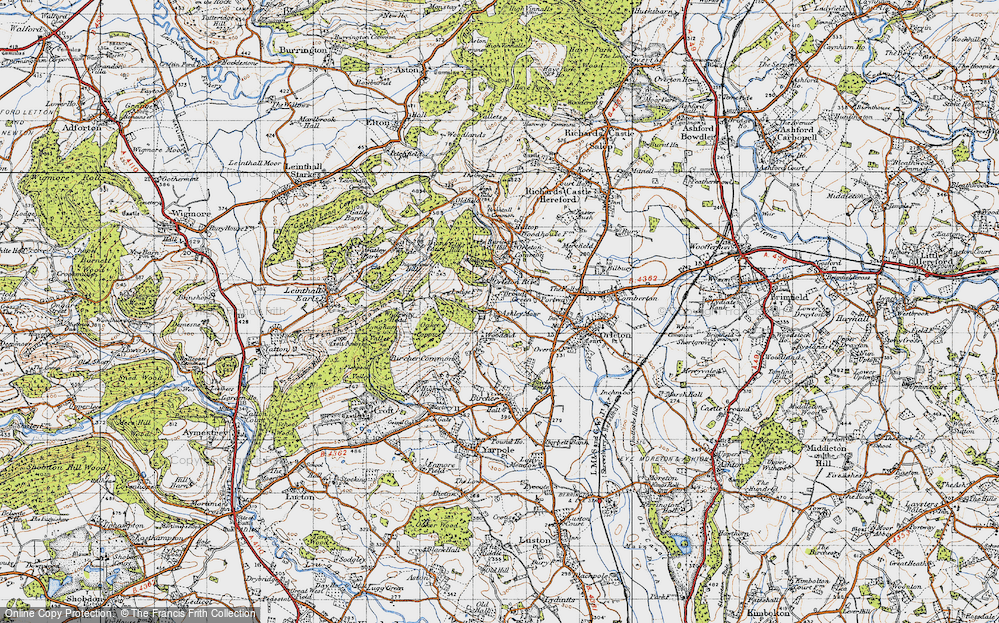 Old Map of Ashley Moor, 1947 in 1947