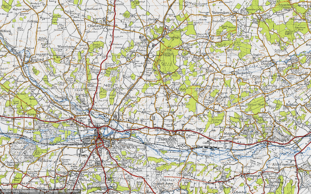 Old Map of Ashmore Green, 1945 in 1945