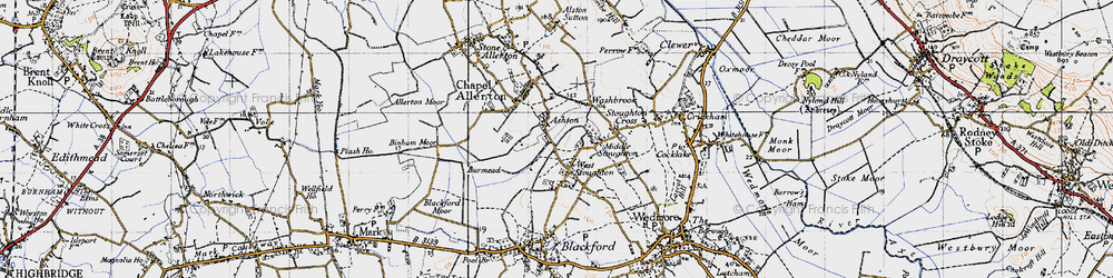 Old map of Burmead in 1946