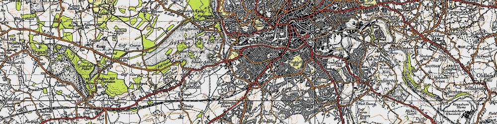 Old map of Ashton Gate in 1946