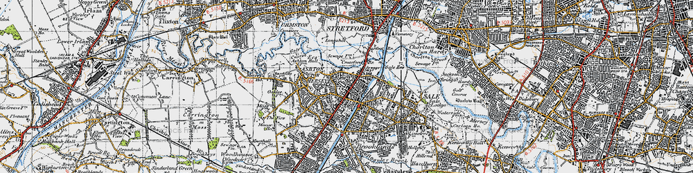 Old map of Ashton Upon Mersey in 1947