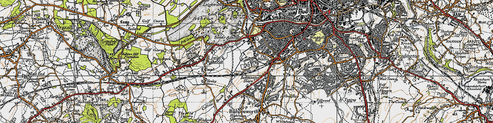 Old map of Ashton Vale in 1946