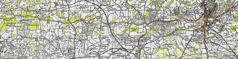 Old map of Ashurst in 1946