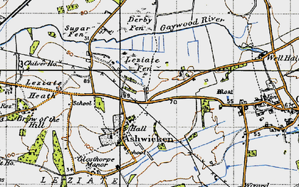 Old map of Ashwicken in 1946